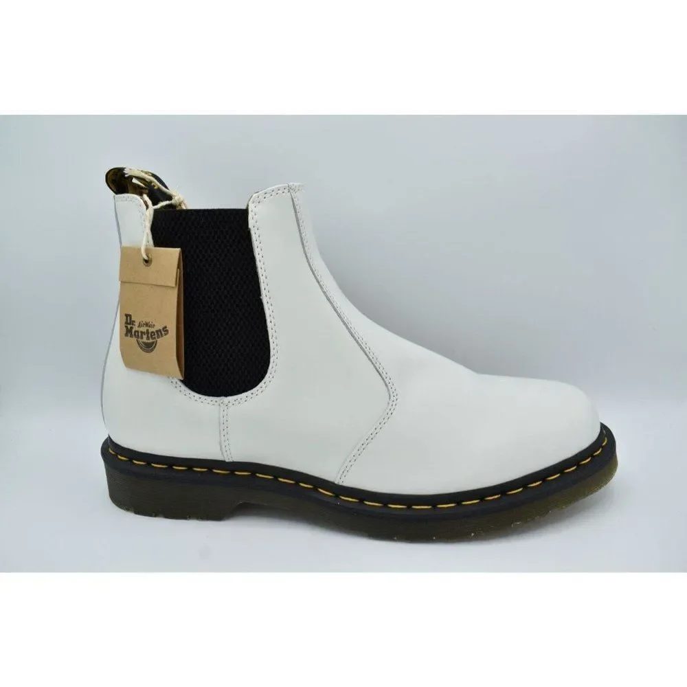 Dr Martens 2976 Mens Size‎ 14 White Smooth Leather Chelsea Boots Shoes
